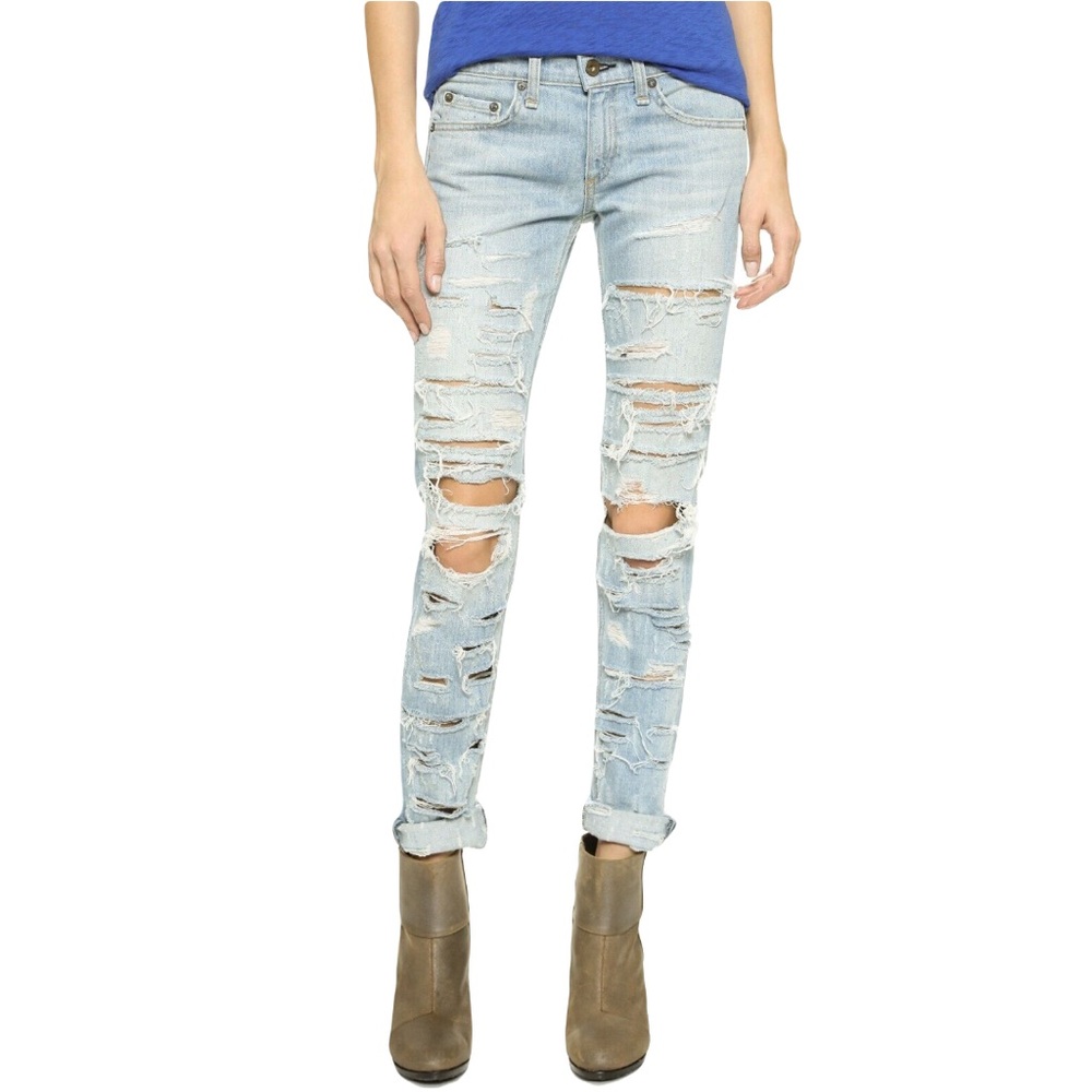 rag & bone the Dre Slim Distressed Jeans Size 26